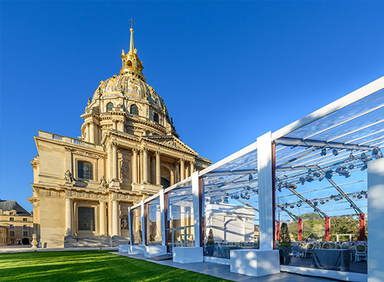 Aménagement d'espaces événementiels - Diner de Gala Invalides 2015